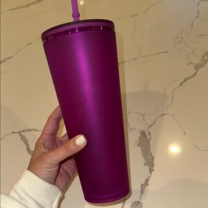 Starbucks Purple Tumbler - Neon Soft Touch Venti 24 ounces